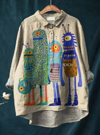 Sofia® | Blouse with Monster Print