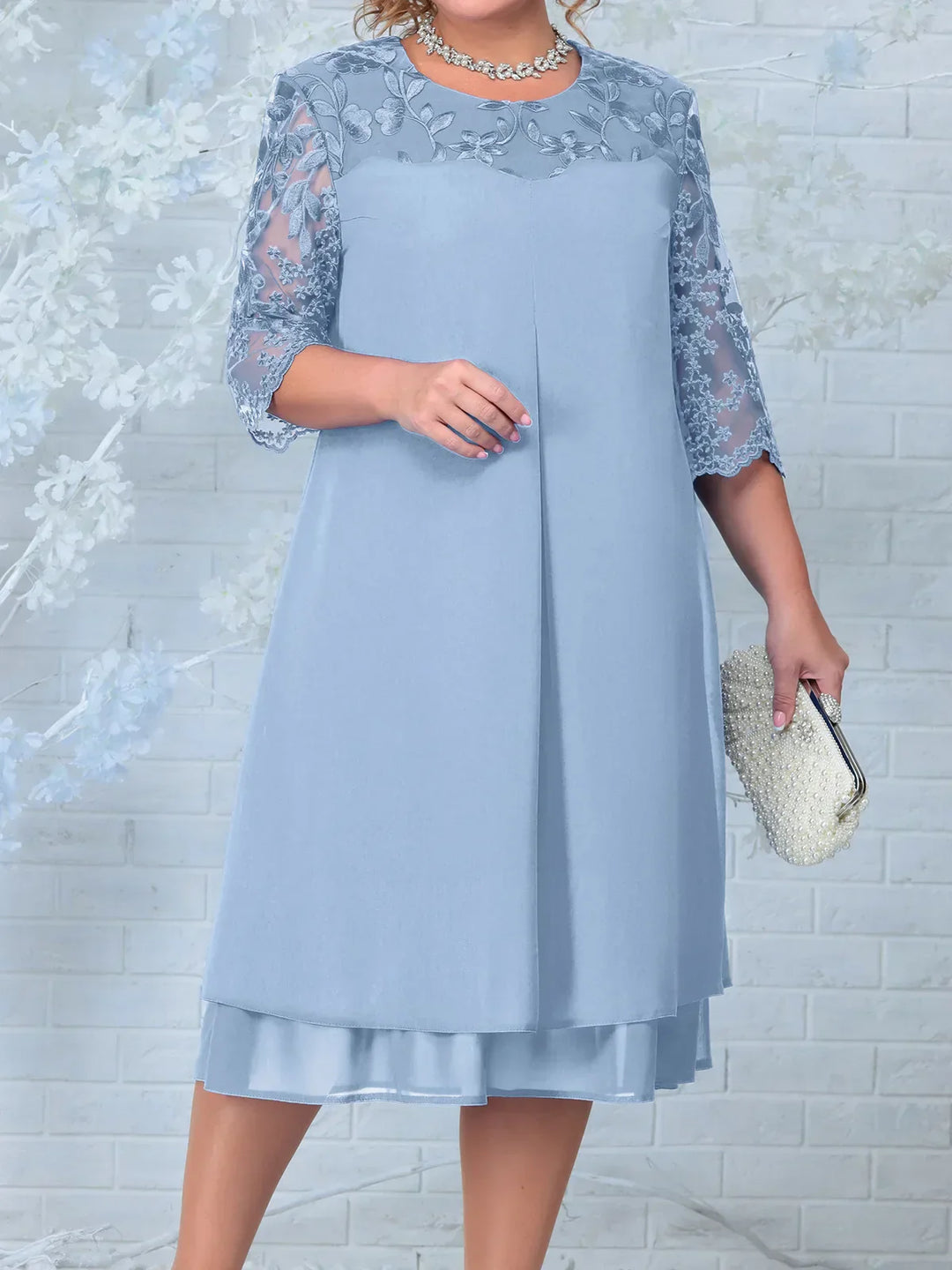 Theresia™ | Embroidered Banquet Dress in Plus Size