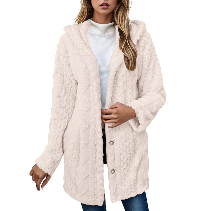 Corvella™ |  Plush Hooded Cardigan Coat