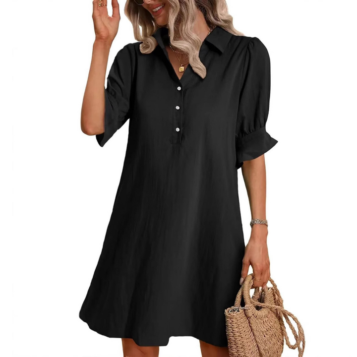 Elina™ | Casual Button Down Shirt Dress