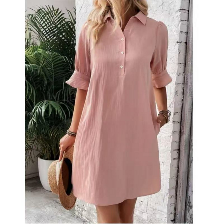 Elina™ | Casual Button Down Shirt Dress