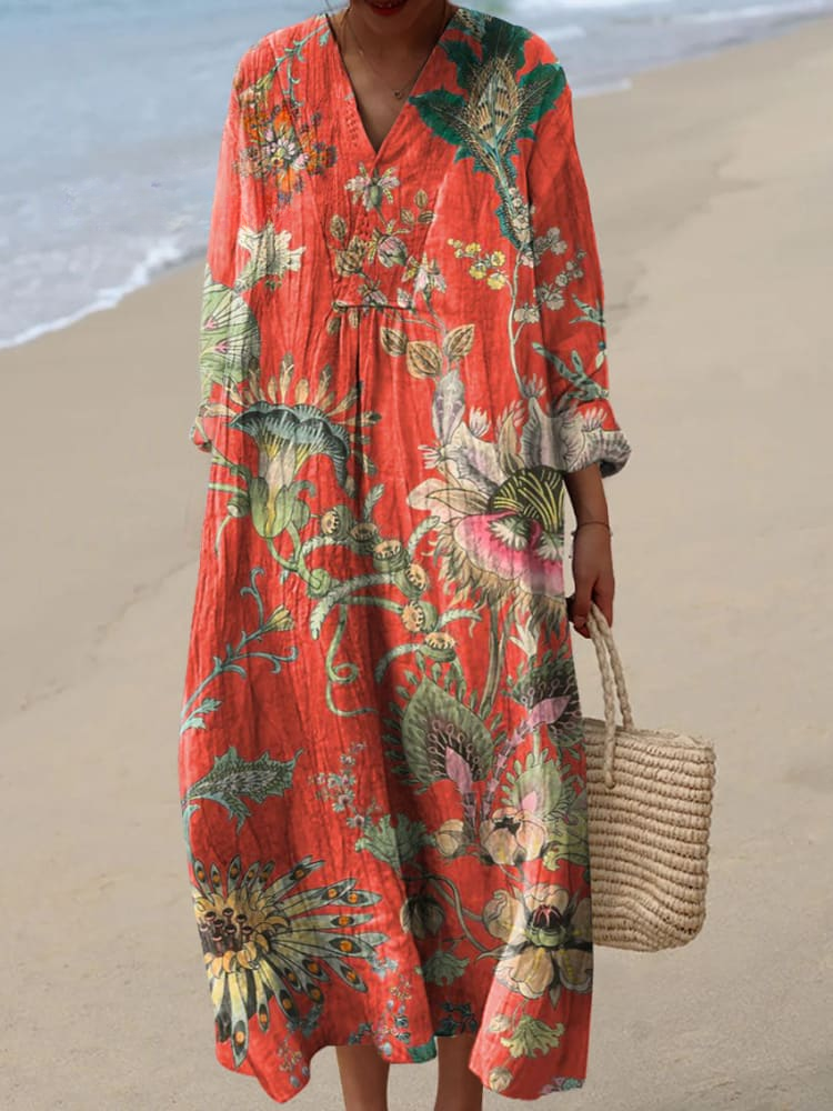 Casual Dresses | Multicolor Garden Canvas Dress