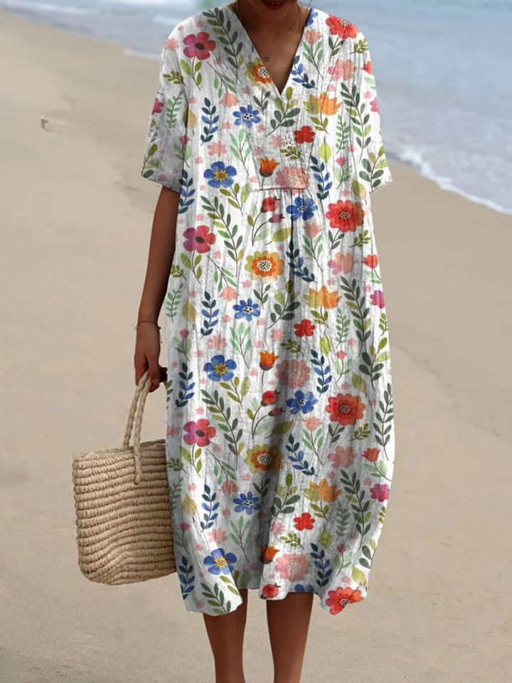 Casual Dresses | Multicolor Garden Canvas Dress