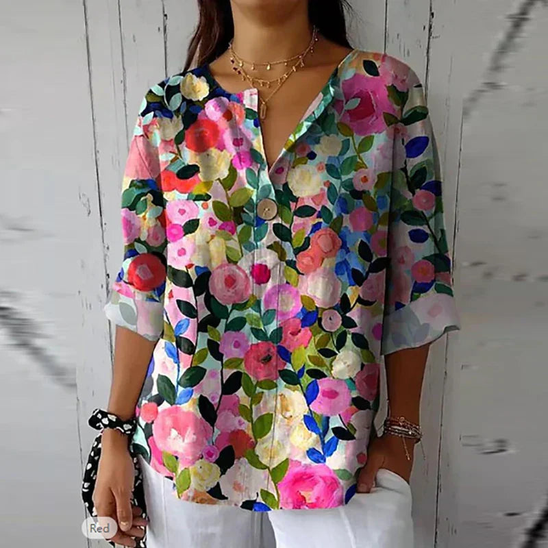 Lily™ | Floral Print Spring Blouse