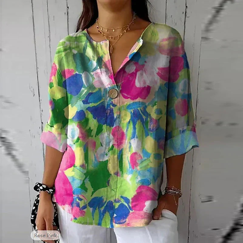 Lily™ | Floral Print Spring Blouse
