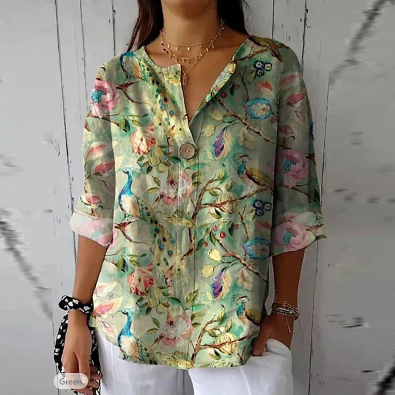 Lily™ | Floral Print Spring Blouse