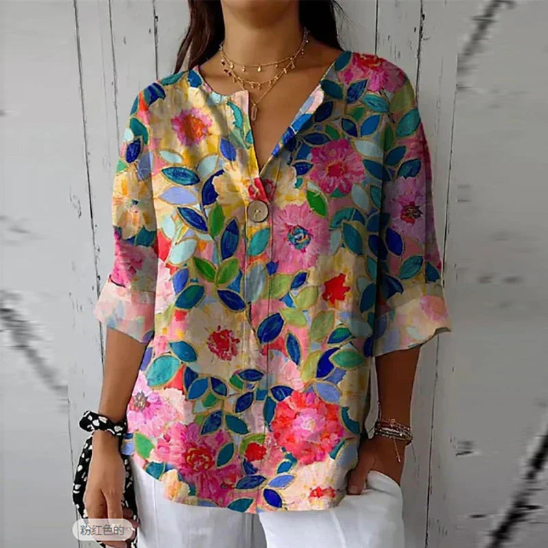 Lily™ | Floral Print Spring Blouse