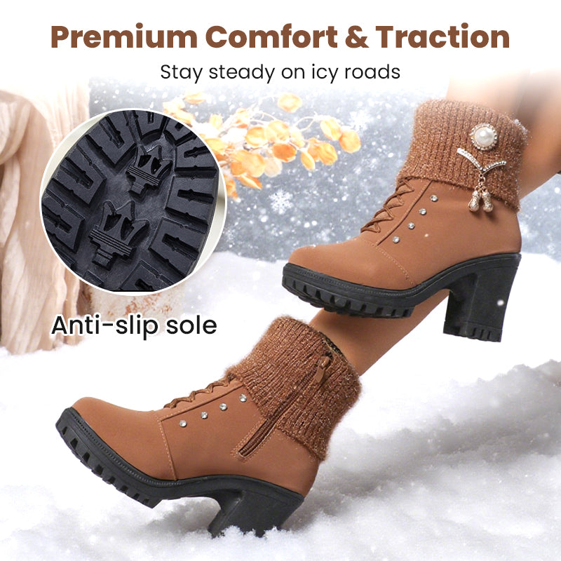 Nordelia™ | Thick Warm Chunky Heel Boots