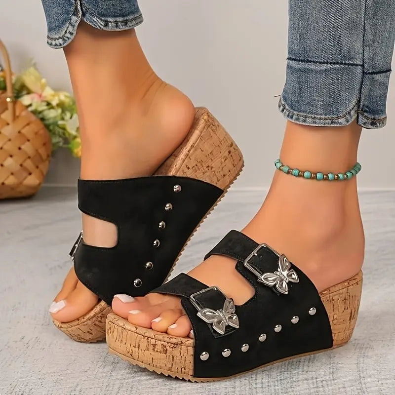 Maribella™ | Butterfly Wedge Sandals
