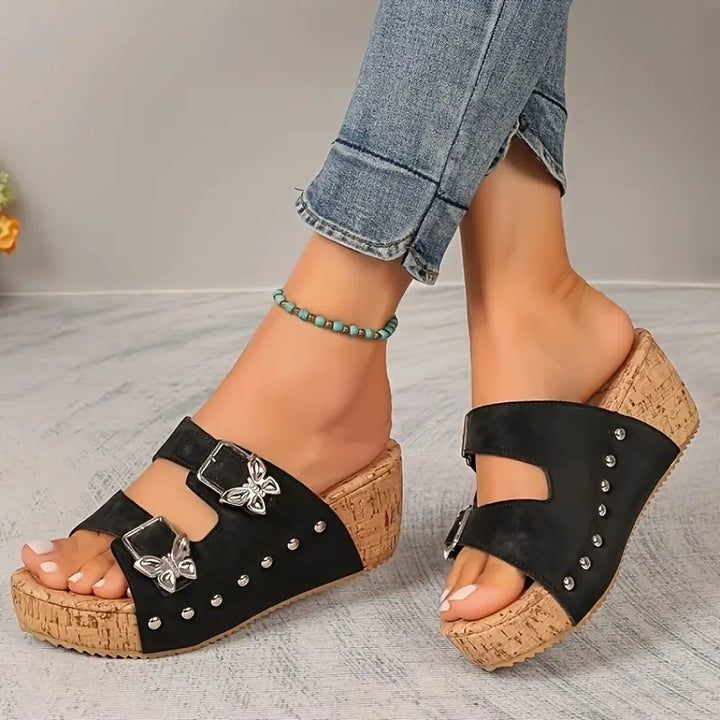 Maribella™ | Butterfly Wedge Sandals