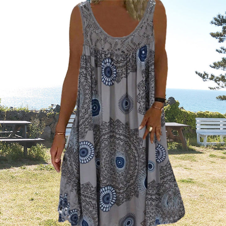 Padina™ | Casual Summer Sleeveless Dress With Print