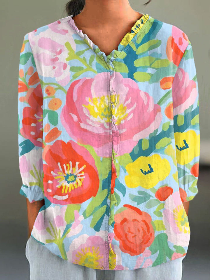 Women's Watercolor Flowers Art Print Dress