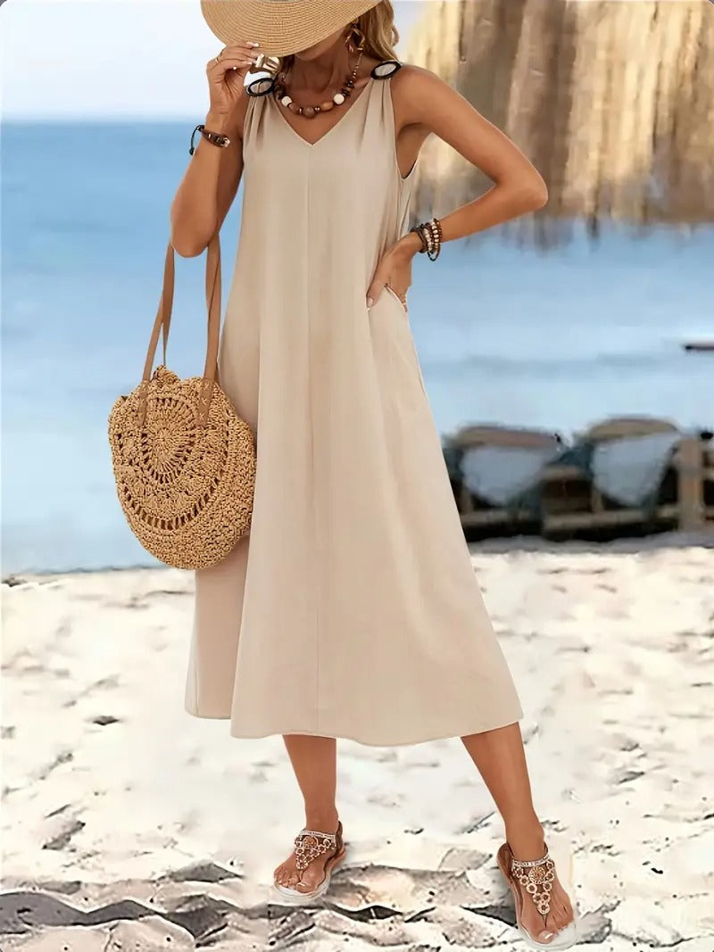 Oriana™ | Sleeveless Beach Dress