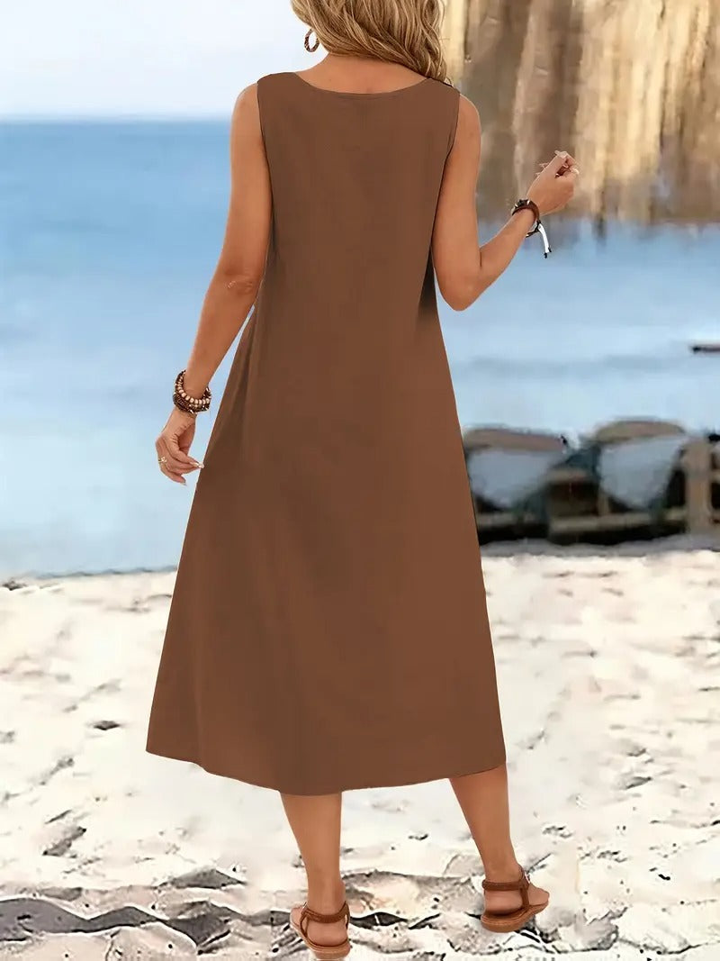 Oriana™ | Sleeveless Beach Dress