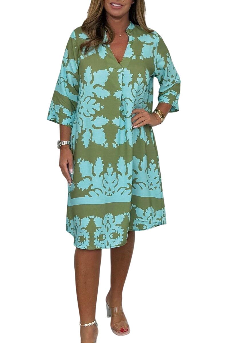 Radiant Dawn™ | Breezy V-Neck Midi Dress