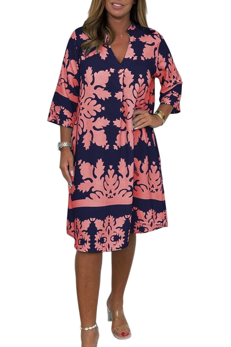 Radiant Dawn™ | Breezy V-Neck Midi Dress