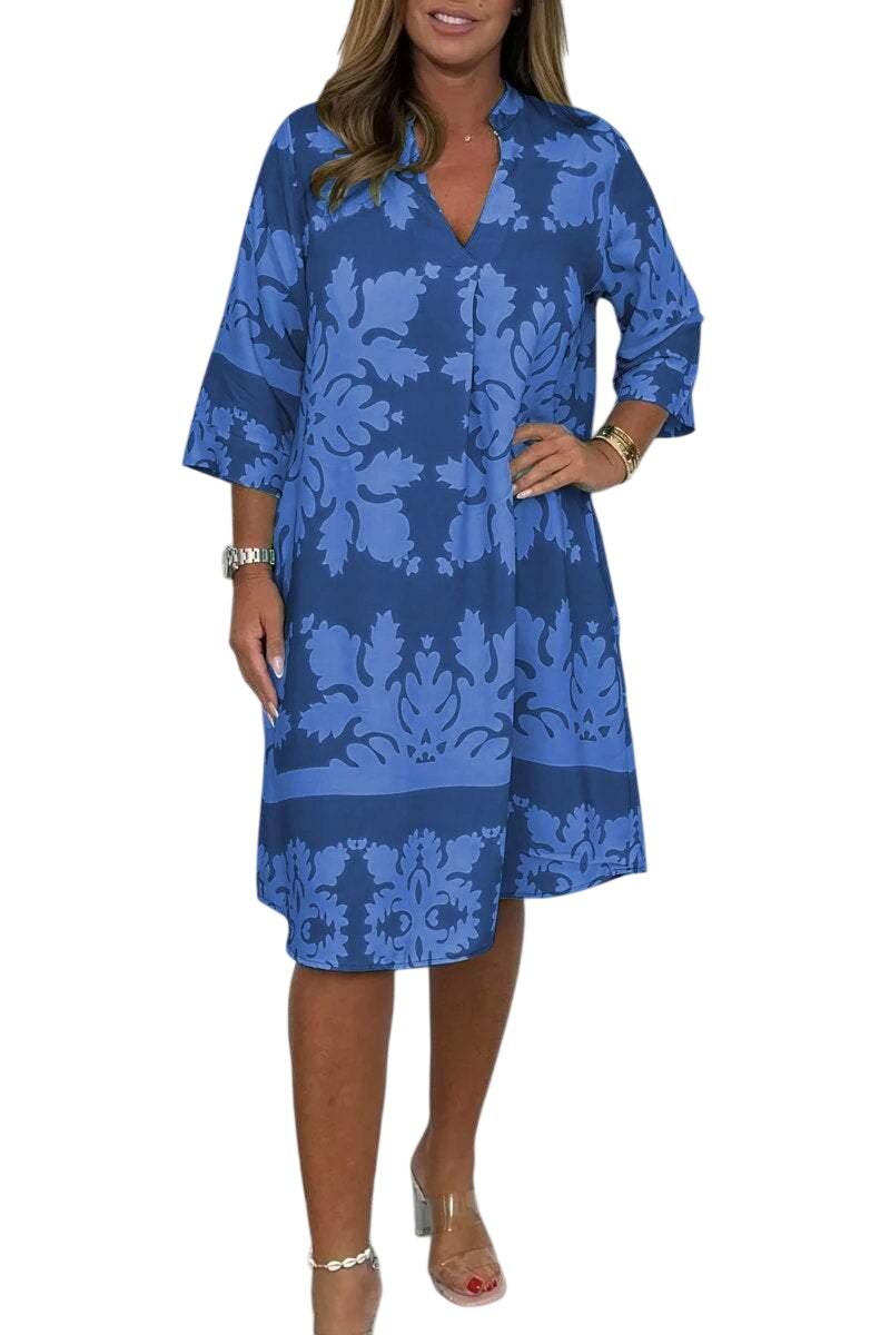 Radiant Dawn™ | Breezy V-Neck Midi Dress