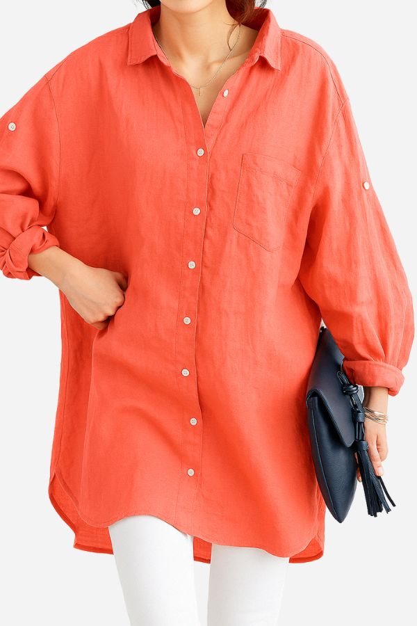 Mara™ | Oversized Linen Shirt