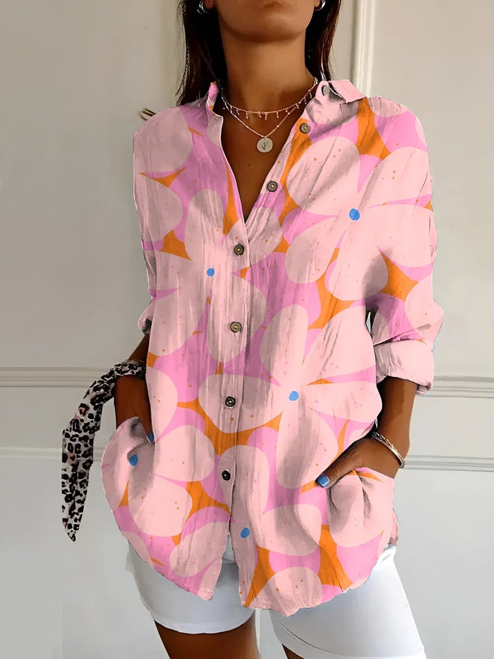 MELODIE™ – Elegant Floral Button Shirt