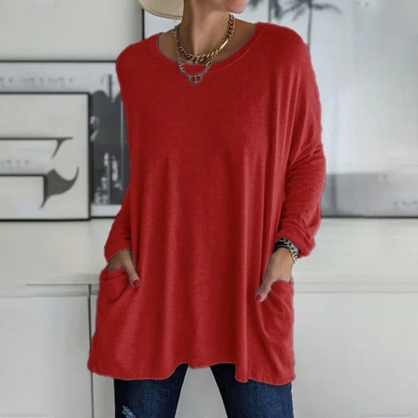 Maelia™ | Relaxed Long Sleeve Top – Effortless Comfort Meets Everyday Style