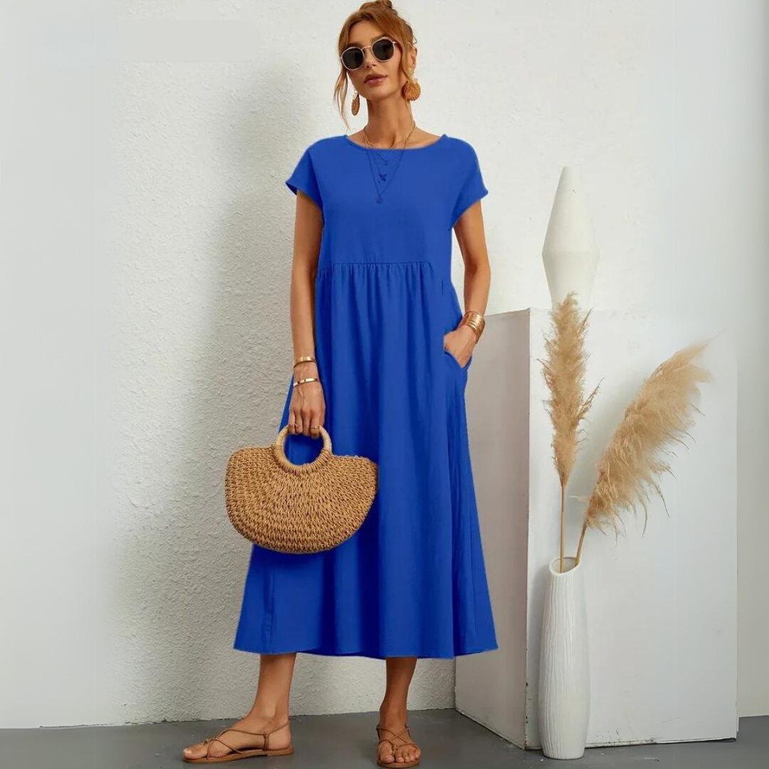 Miraelle™ | 100% Cotton Everyday Midi Dress