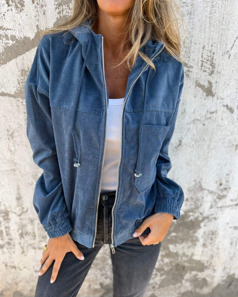 Lenira™ | Hooded Jacket with Zipper – (Effortless Warmth, Modern Style)