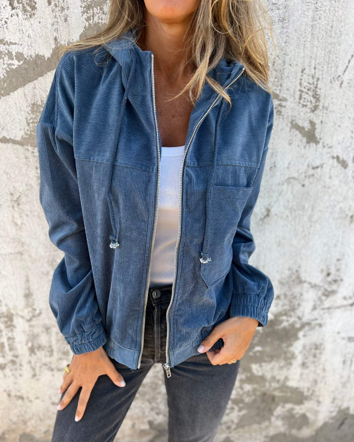 Lenira™ | Hooded Jacket with Zipper – (Effortless Warmth, Modern Style)
