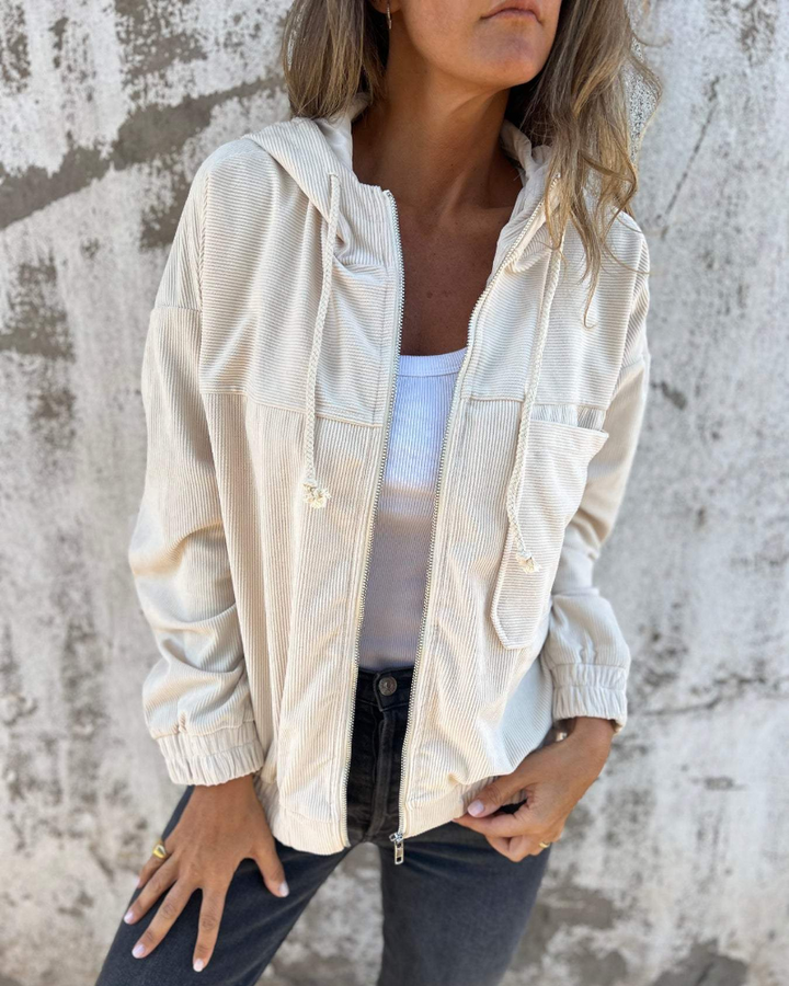 Lenira™ | Hooded Jacket with Zipper – (Effortless Warmth, Modern Style)