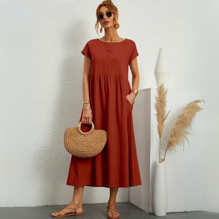 Miraelle™ | 100% Cotton Everyday Midi Dress