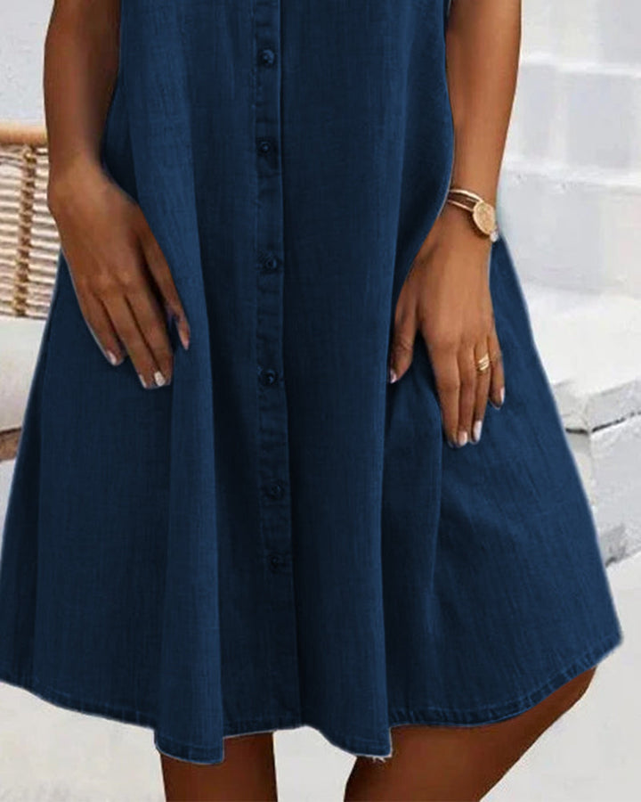 Elise™ | Relaxed Button-Front Shirt Dress