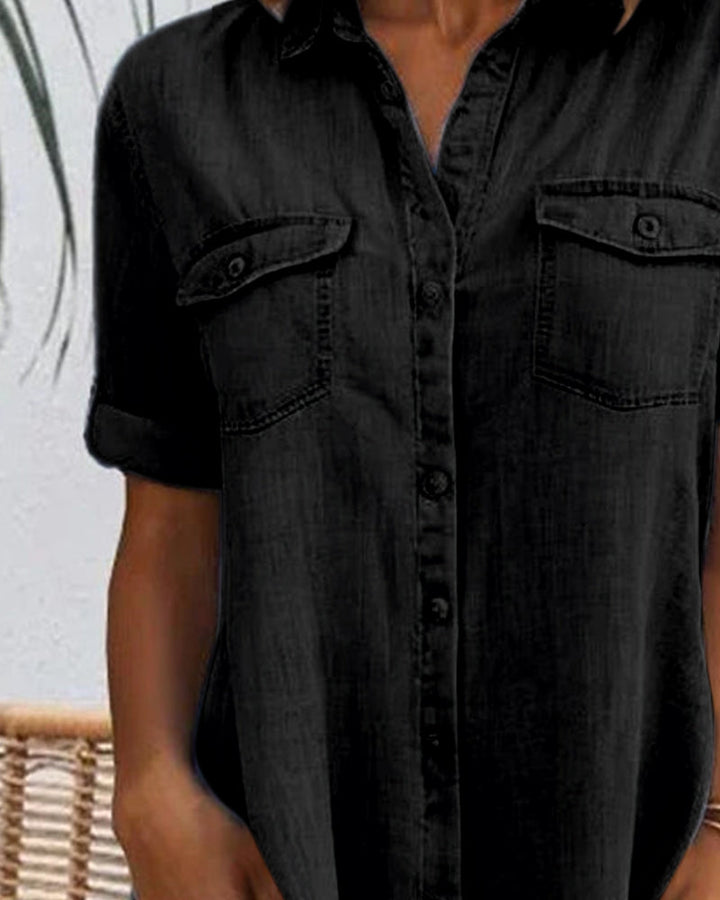 Elise™ | Relaxed Button-Front Shirt Dress