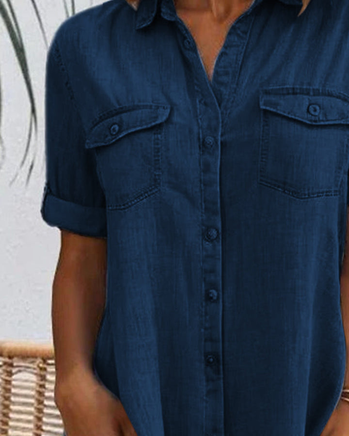 Elise™ | Relaxed Button-Front Shirt Dress