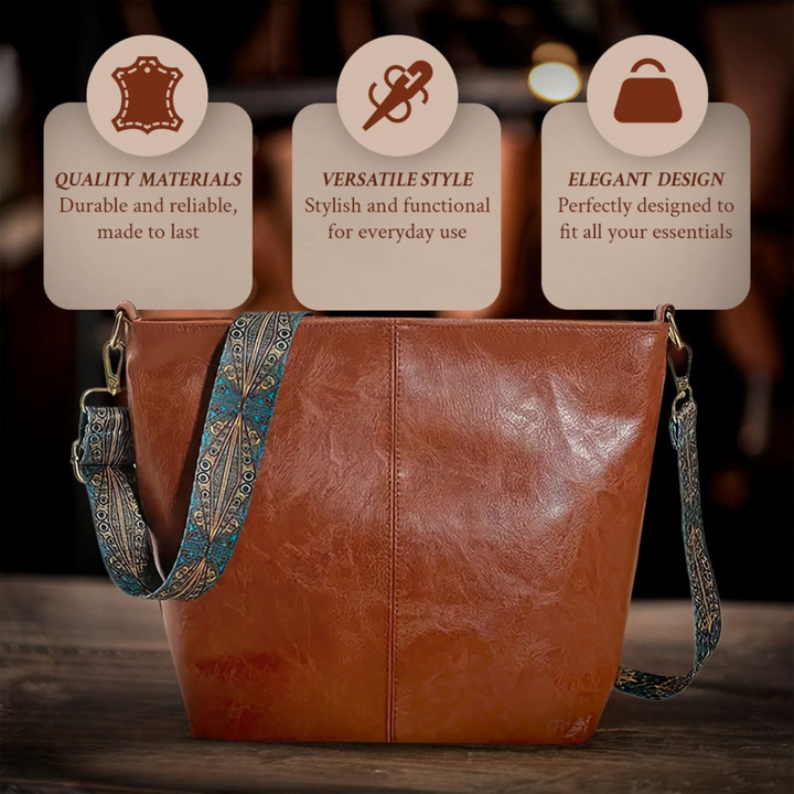 Chelyra™ | Vintage Leather Shoulder Bag – (Classic Elegance, Enduring Strength)