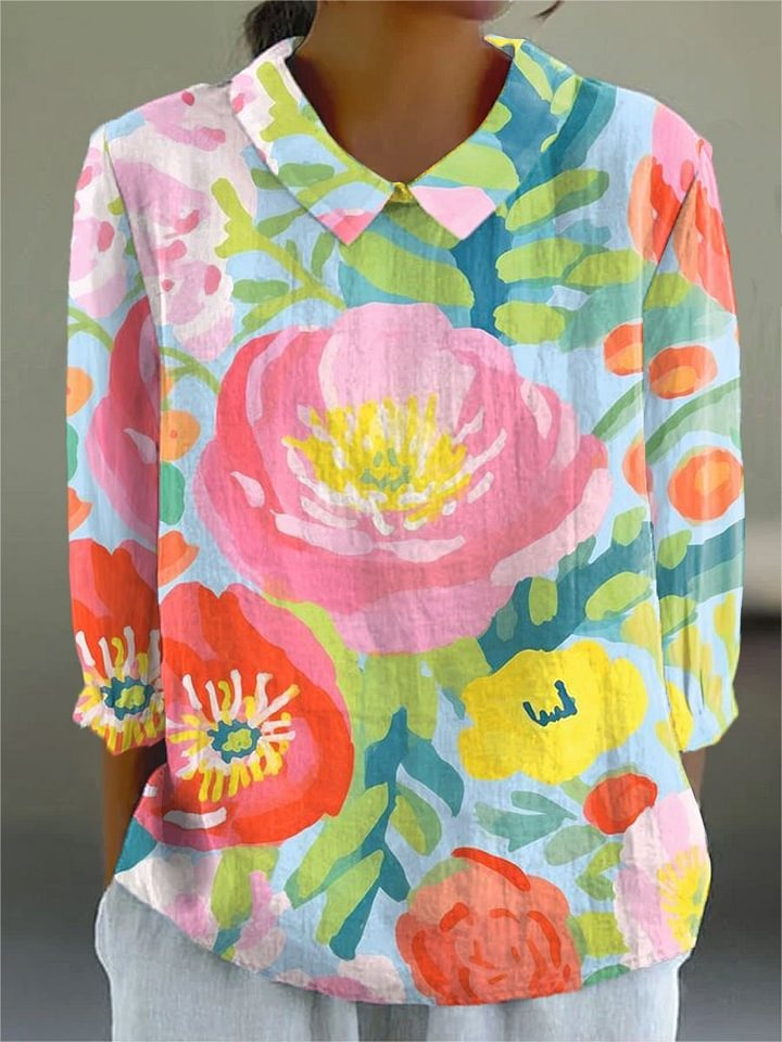 Women's Watercolor Flowers Art Print Dress