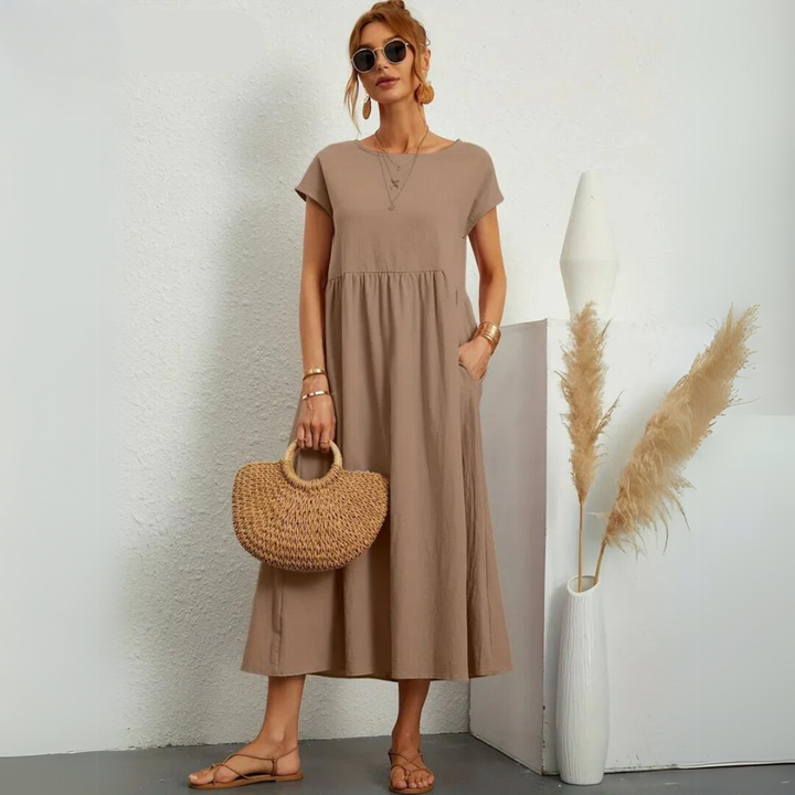 Miraelle™ | 100% Cotton Everyday Midi Dress