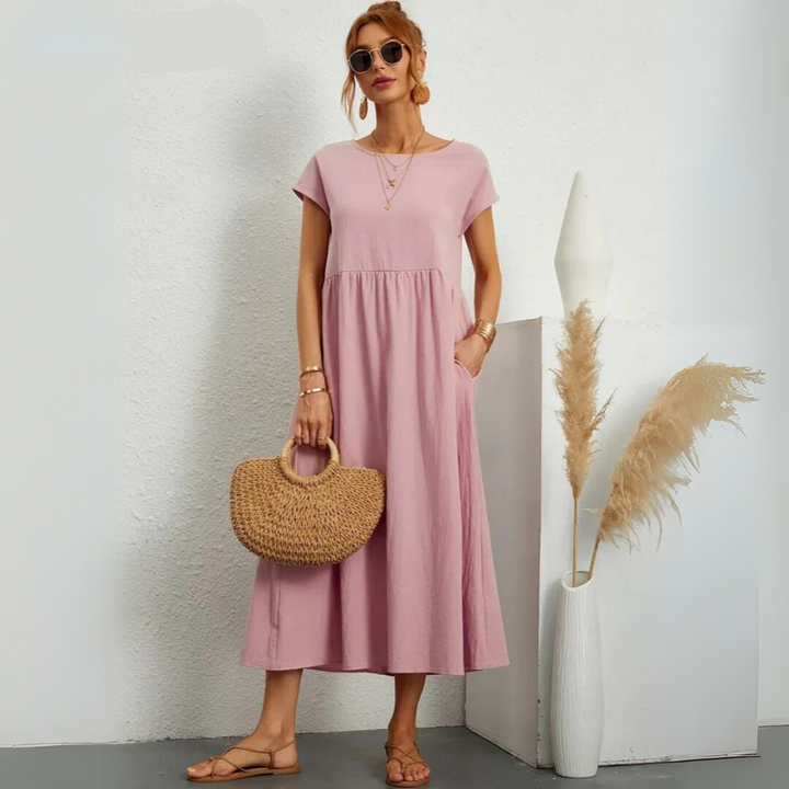 Miraelle™ | 100% Cotton Everyday Midi Dress