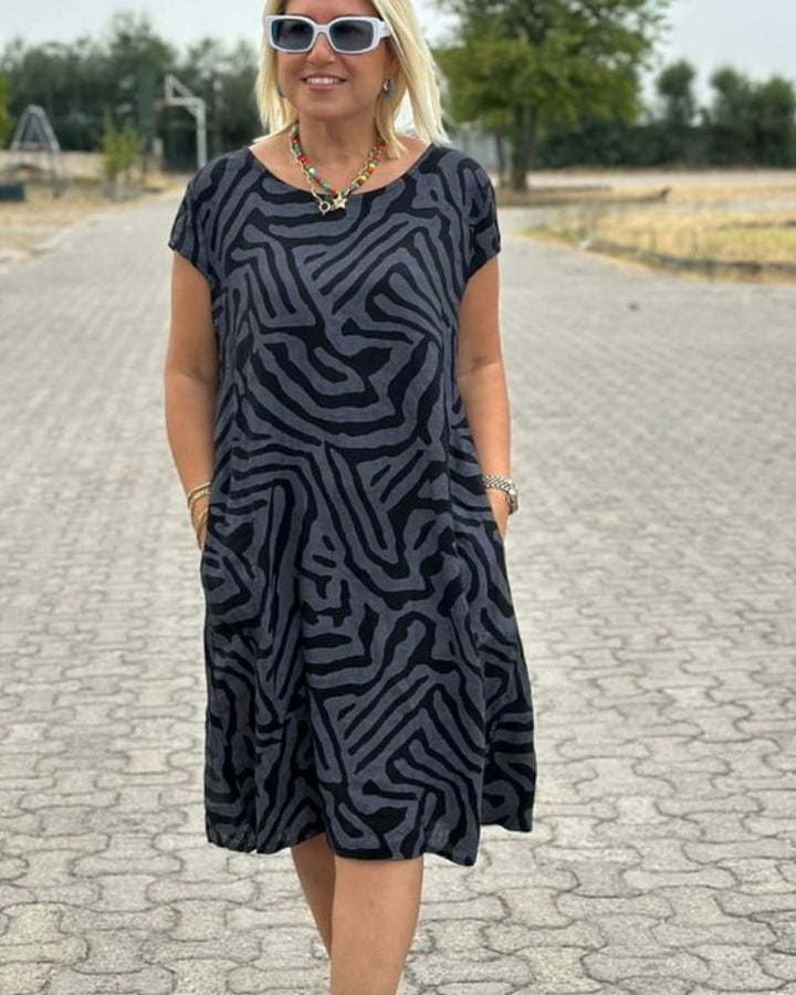 Nelia™ | Summer Dress with Round Neck and Beautiful Print