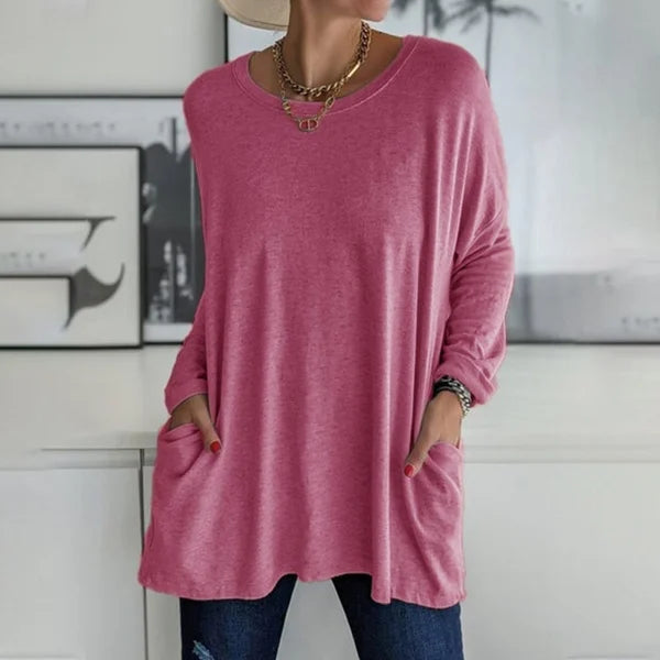 Maelia™ | Relaxed Long Sleeve Top – Effortless Comfort Meets Everyday Style
