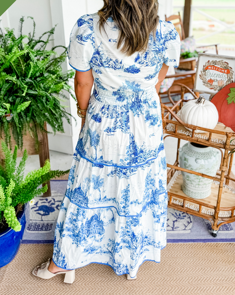 Sophia™ | Classic Toile Maxi Dress