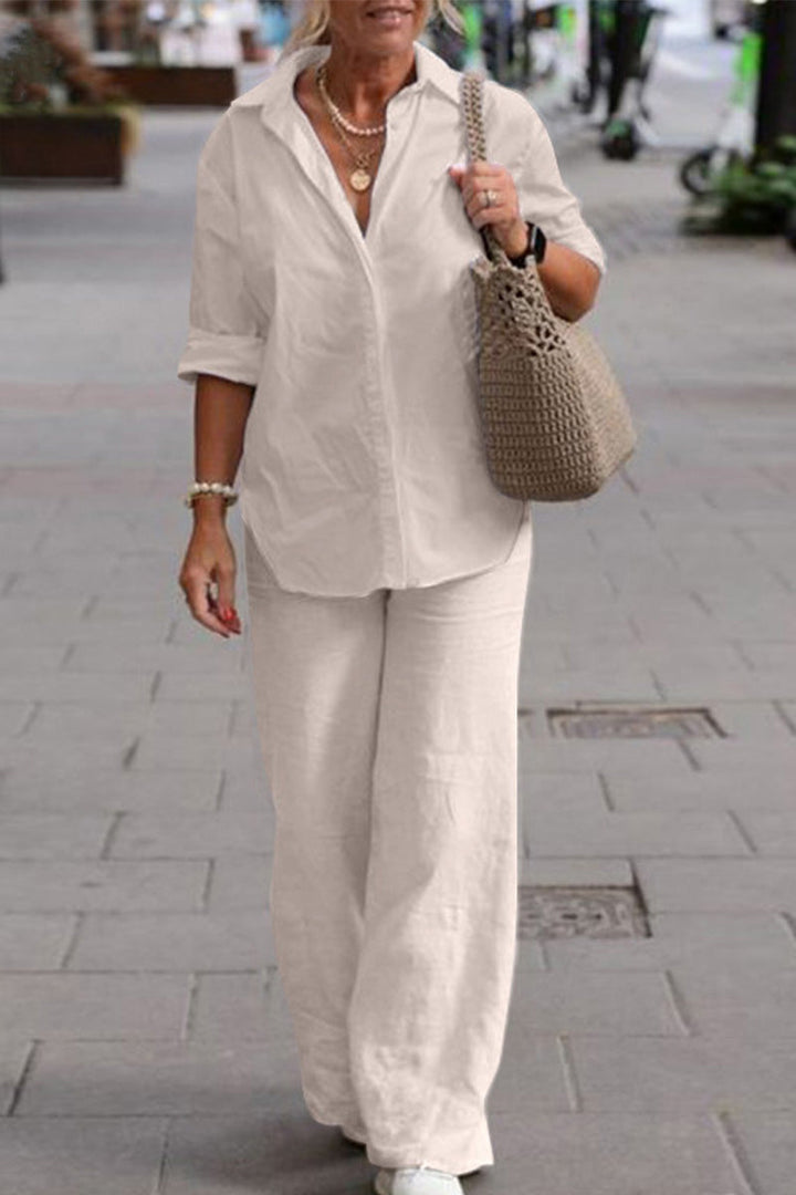 Liana™ | Relaxed Shirt & Trousers Two-Piece Set