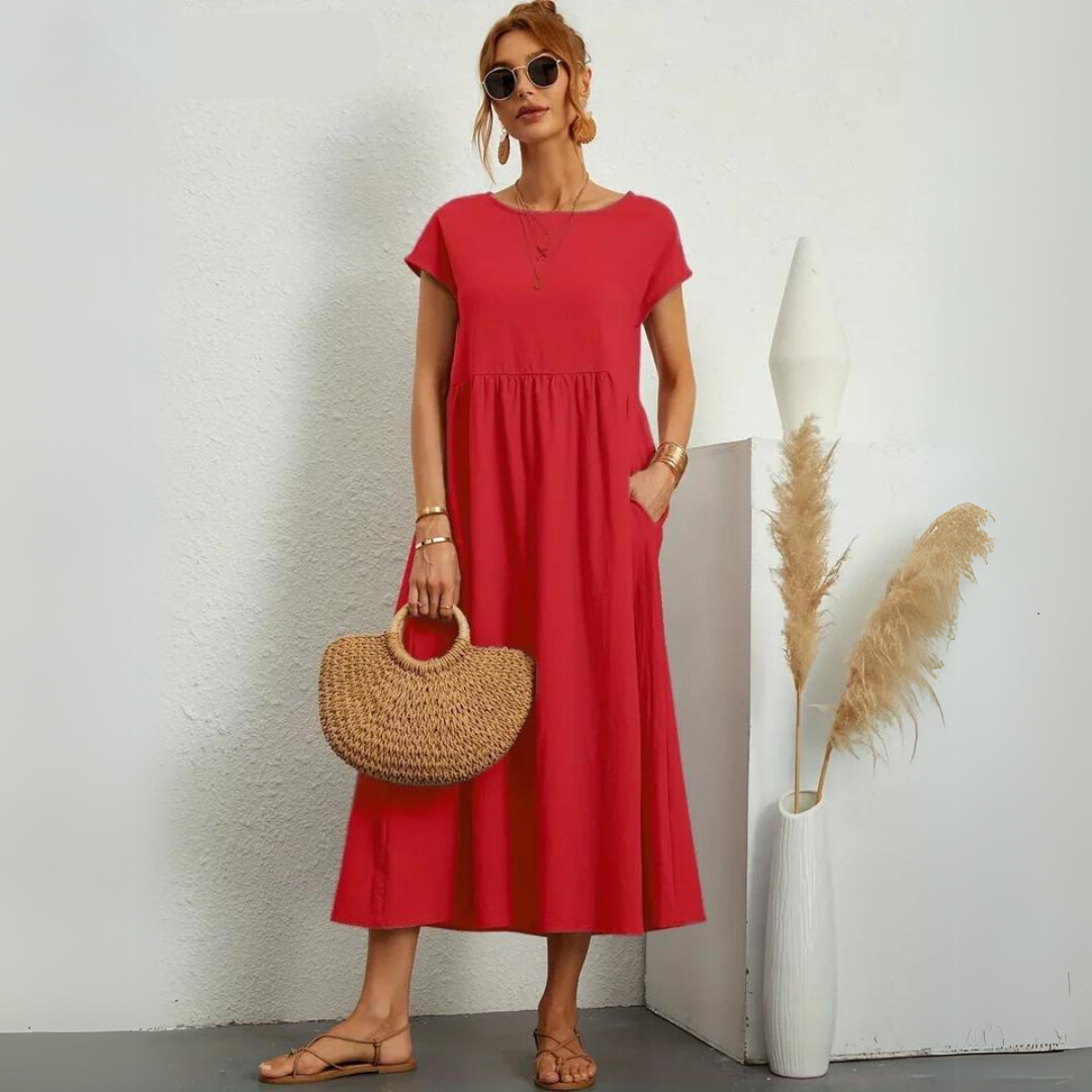 Miraelle™ | 100% Cotton Everyday Midi Dress
