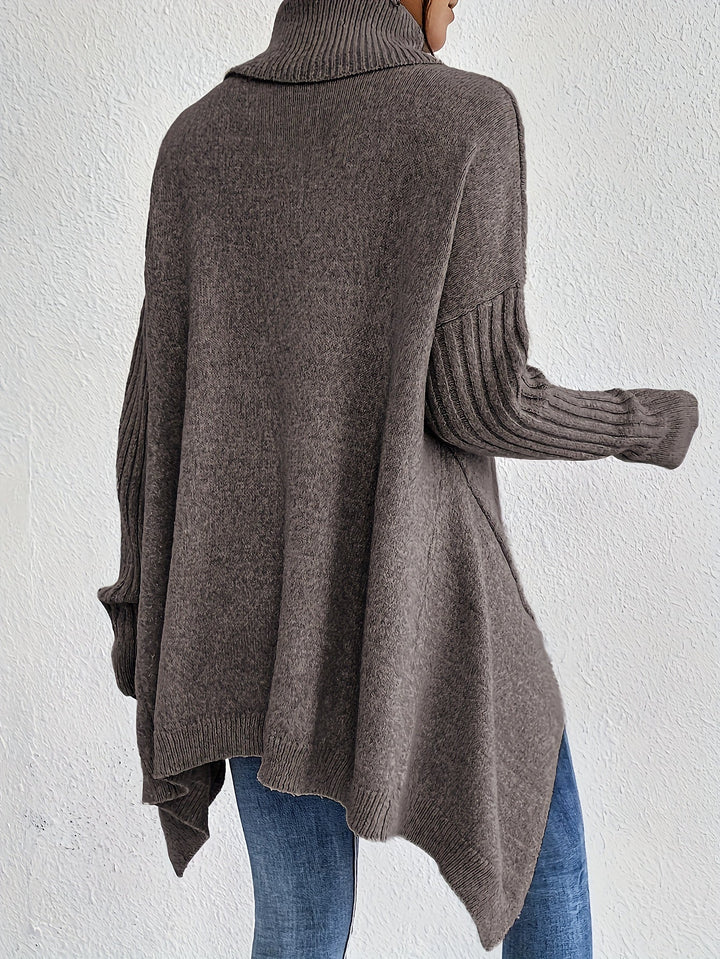 Milena - Casual Long Sleeve High Neck Sweater