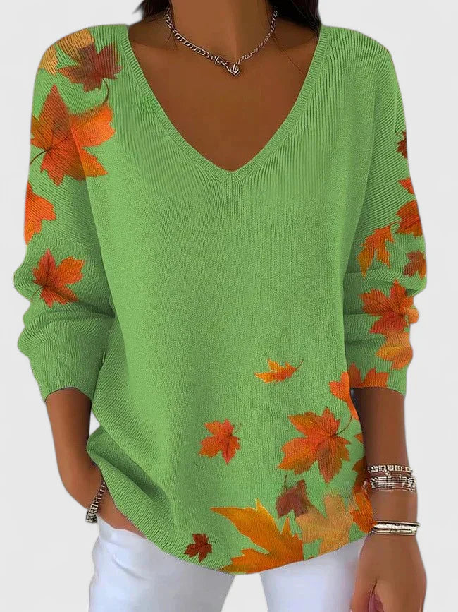 Velina™ | Elegant V-Neck Sweater