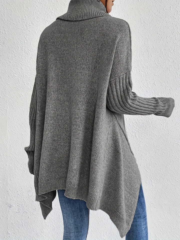 Milena - Casual Long Sleeve High Neck Sweater