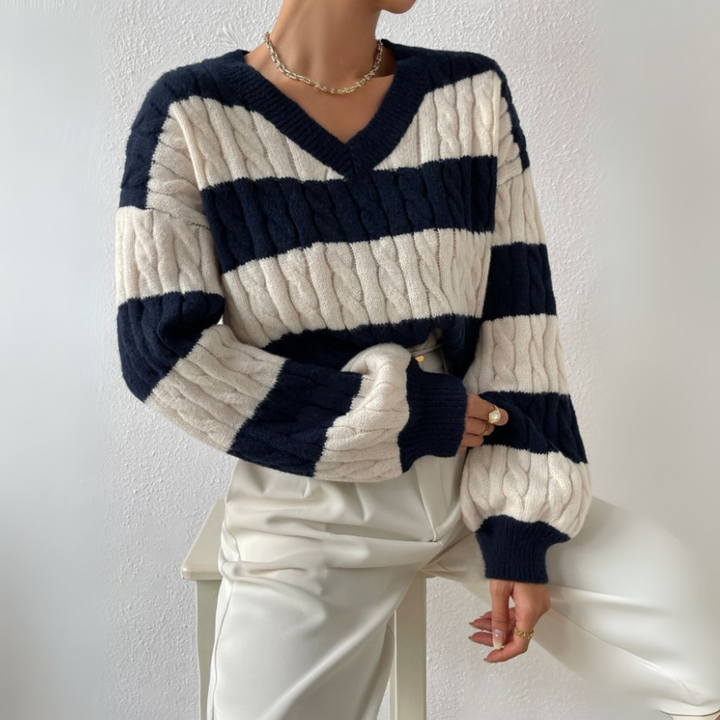 Morta™ | Comfy V-Neck Long Sleeve Sweater