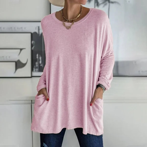 Maelia™ | Relaxed Long Sleeve Top – Effortless Comfort Meets Everyday Style