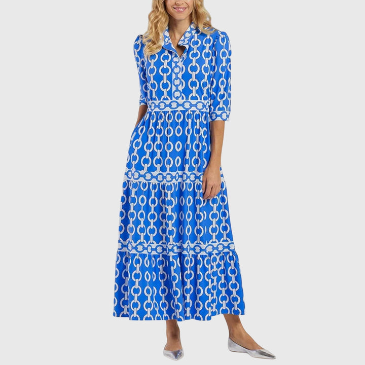 Celestia™ | Midi Dress with Chain Print