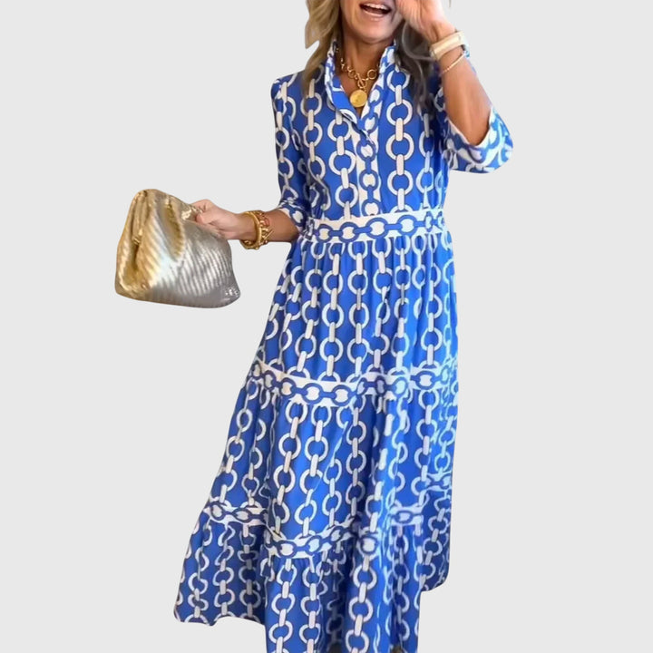 Celestia™ | Midi Dress with Chain Print