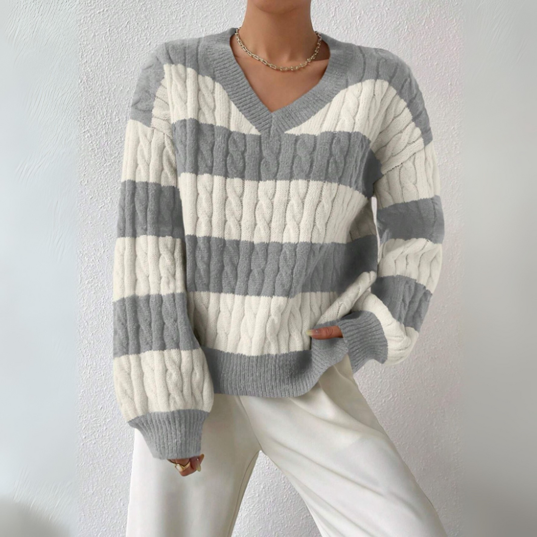 Morta™ | Comfy V-Neck Long Sleeve Sweater