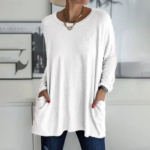 Maelia™ | Relaxed Long Sleeve Top – Effortless Comfort Meets Everyday Style